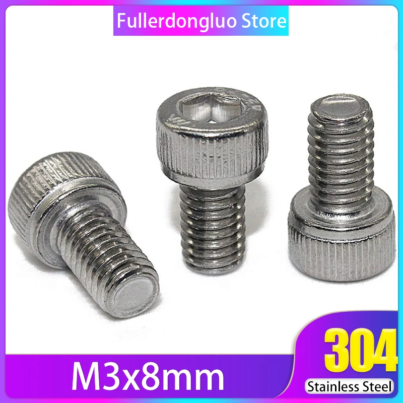 M3 x 8 винты с головкой и из нержавеющей стали 304 100 шт. (m3x8 мм m3 винт m3x8) | Обустройство