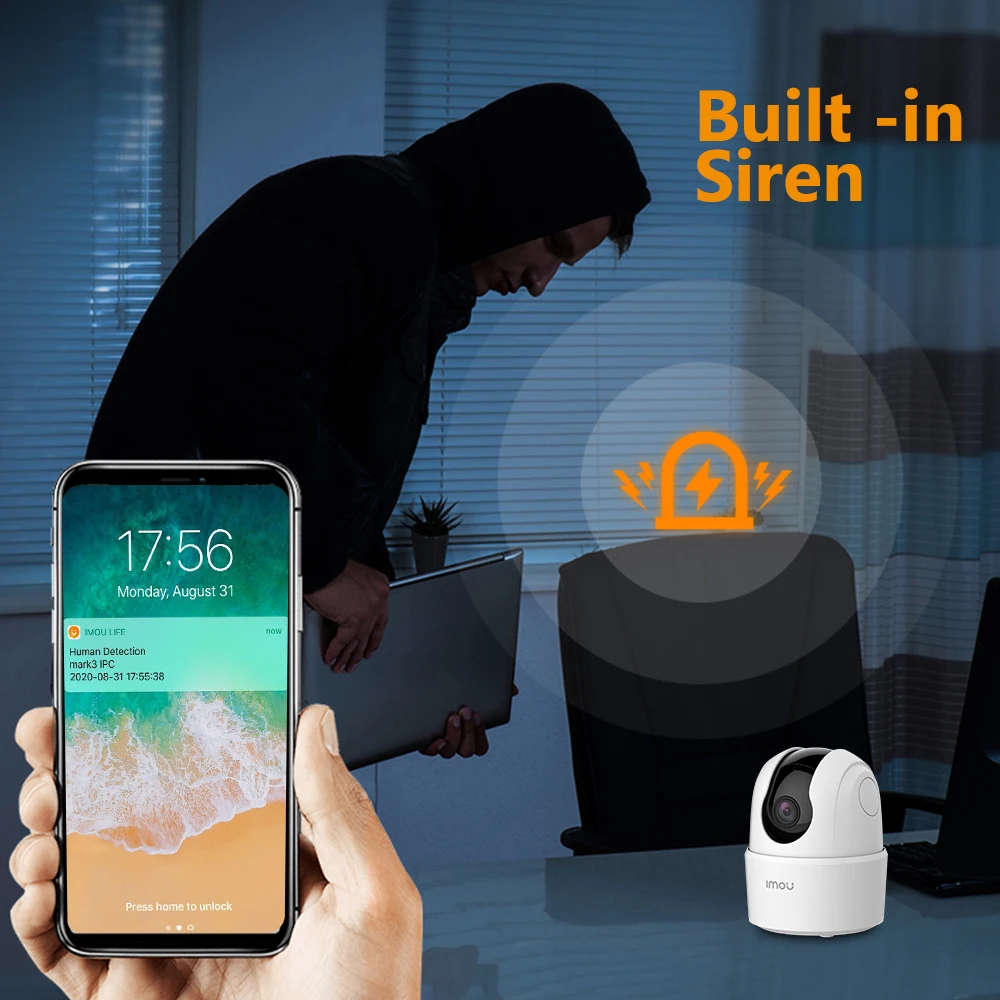 Dahua домашняя панорамирование и наклон Wifi ip камера Imou Ranger 2C аномальное Обнаружение