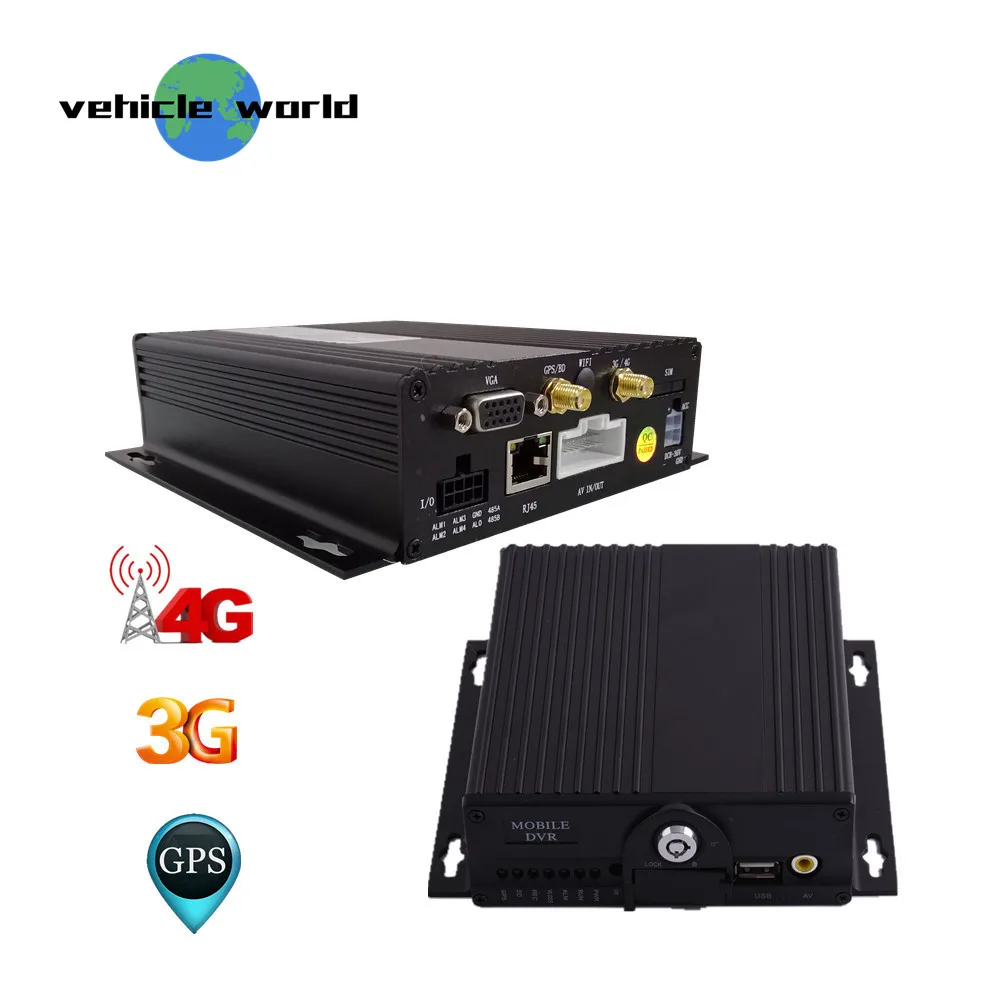 GPS 4G 4CH AHD 1080P Double SD Card School Bus Taxi Trailer Truck Car Mobile DVR | Безопасность и защита