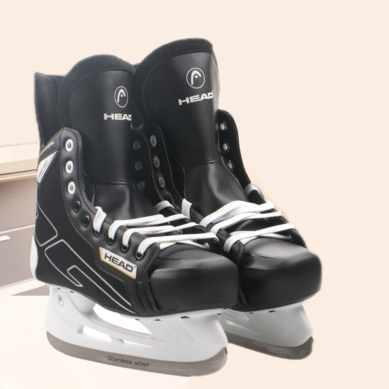 New Winter Adult Teenagers Kids Professional PU Thermal Warm Thicken Ice Hockey Skates Shoes With Ice Blade Comfortable Beginner