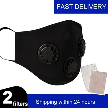 

PM2.5 Mouth Mask Anti-virus Mask Reusable Mask with Breathing Valve Masks Washable Mouth Face Masks Filter Pad In Stock