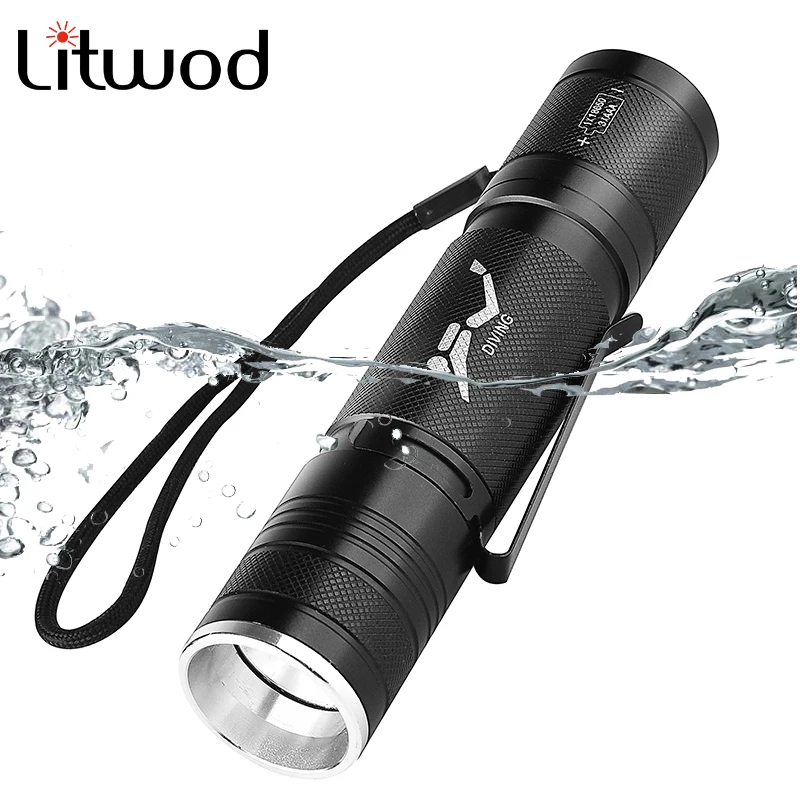 Litwod Z20D84 LED Diving Flashlight 4000lm XM T6 подводный водонепроницаемый портативный фонарик
