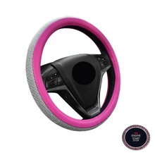 Розовый чехол рулевого колеса автомобиля Декор 38 см 15invh Bling Стразы девушка леди высококачественные материалы прочный и практичный