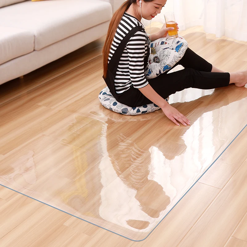 2020 New Transpa Wood Floor Protection Pad Computer Round Pvc Mat Rectangular Round Pad Protection Pvc Floor Mat