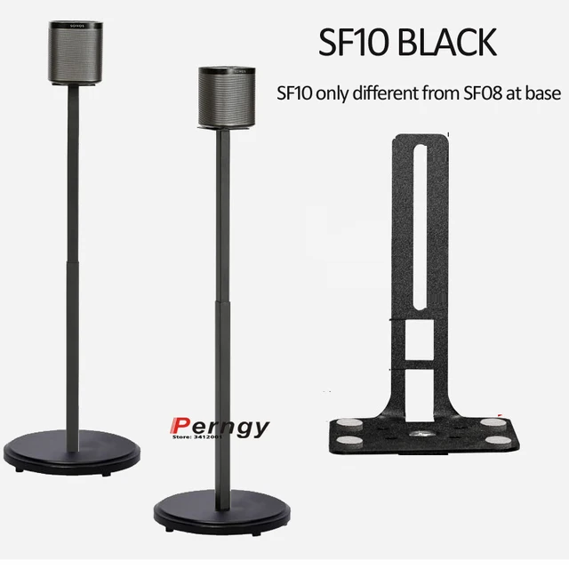 (1 pair=2pcs) SF08 65cm-125cm round column base adjustable surround sound speaker display stand floor Q90R Q950R sonos play 1 SF10 BLACK