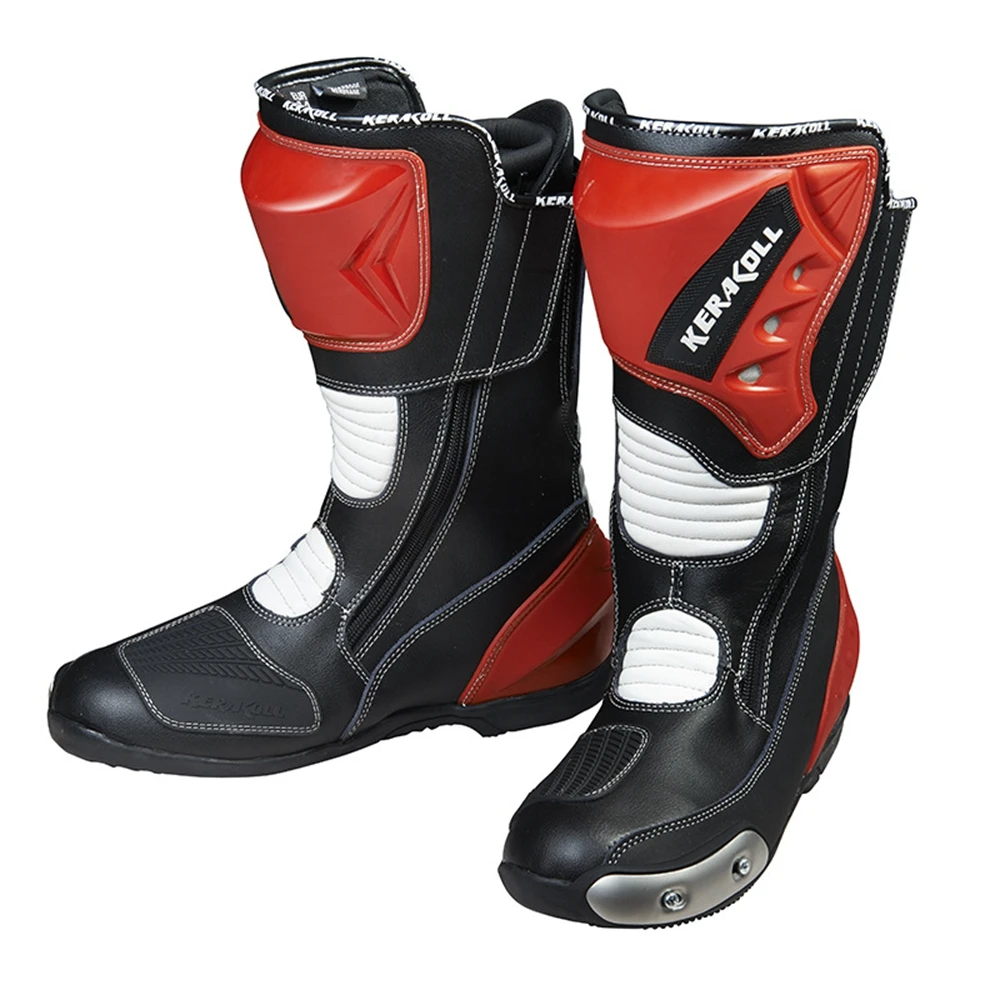 Kemimoto Waterproof Road Track Racing Boots Motorcycle Shoes Men Four