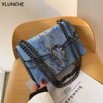 

New women's shoulder bag autumn and winter shopping bag high quality discount snake pattern fashion design women's Messenger bag