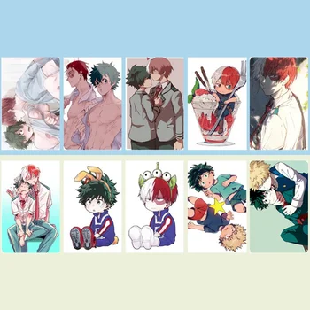 

10 Pcs/Set Stickers Toy Anime Boku No Hero Academia My Hero Academia DIY Decoration Bus ID Card Classic Toys Collection Sticker