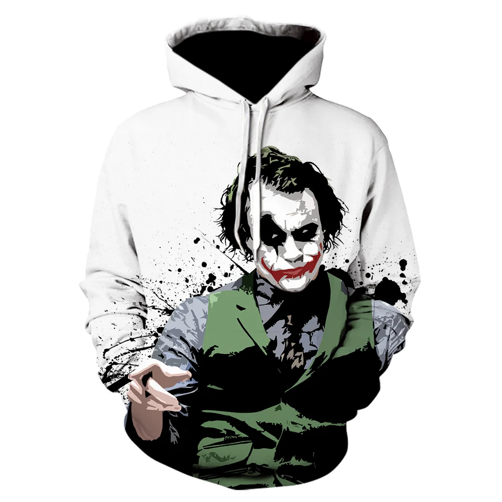 2020 Новые мужские толстовки с клоуном печати свитер Joker кофта капюшоном пальто