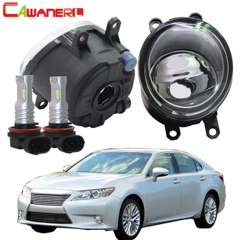 

Cawanerl 2 X Car Styling Front Fog Light Lampshade + H11 LED / Halogen Bulb DRL 12V For Lexus ES300h ES350 2013 2014