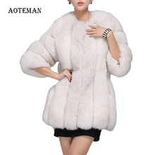 Осенне-зимнее женское пальто из искусственного меха, повседневные Элегантные однотонные куртки, пальто, модное винтажное теплое меховое пальто Casaco Feminino белого цвета