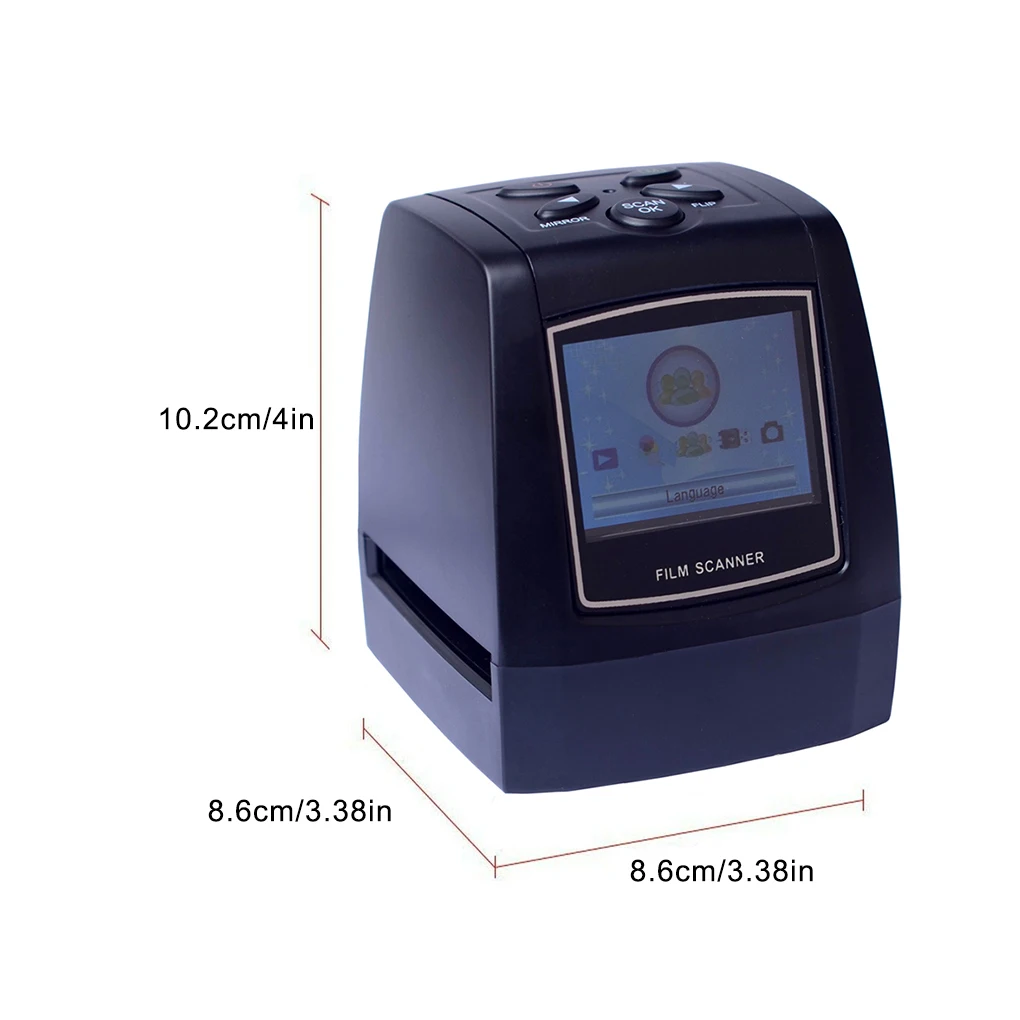 14MP/22MP 110 135 126KPK Super 8MM Negative Photo Scanner 35mm 2.4"LCD Slide Film Scanner Digital Film Converter High Resolution negative film scanner