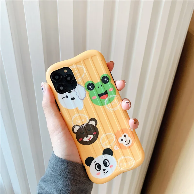 IUENUA Lovely Animal Pattern Case Para For iPhone 11 7 8 Plus X XS XR MAX Shockproof Slim Phone Cases for pro max |
