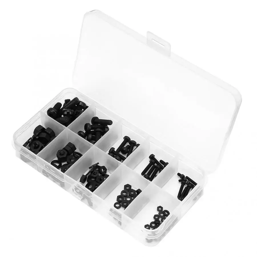 

Tornillos Para Madera 150pcs M2/M2.5/M3/M4/M5 Nylon Screw / Nut / Washer Assortment Kit with Storage Box Stainless Steel Screws