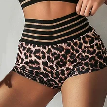 Fitness sports five points bottoming yoga shorts leopard print yoga running cycling sports shorts sexy fashion women Fitness sports five points bottoming yoga shorts leopard print yoga running cycling sports shorts sexy fashion women