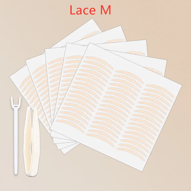 Новинка 240 шт/5 упаковок марлевые сетчатые кружевные невидимые двухслойные Стикеры для век прозрачные невидимые самоклеящиеся Стикеры для век - Цвет: Lace M