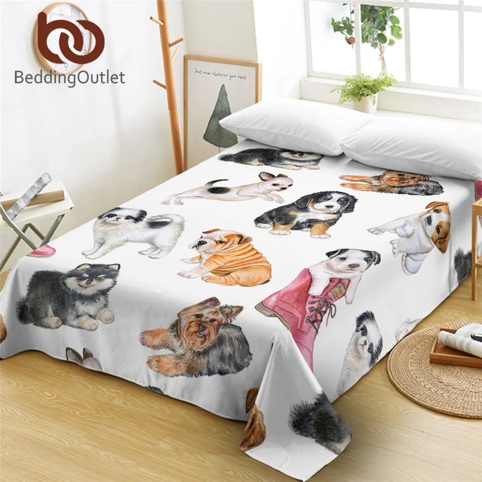 Постельное белье BeddingOutlet для щенков мультяшное цветное покрывало с бульдогом