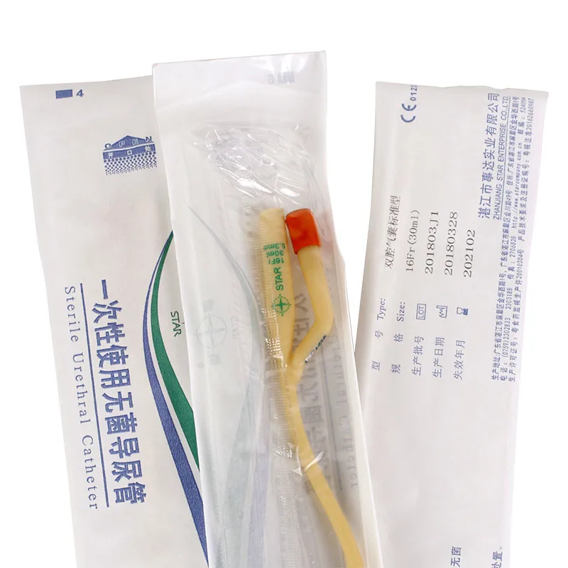 12Pcs Disposable Urinary Catheter Latex Foley Catheter Silicone Coated Two Way Medical Sterile Men Women Incontinence Urinal images - 6