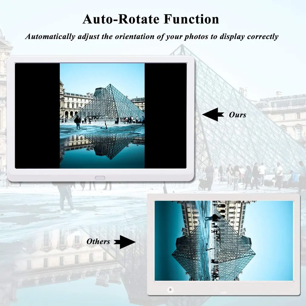 10 Inch HD Digital Photo Frame 1024x600 HD Ultra-Thin LED Electronic Photo Album LCD Frame LCD Display Video Playing