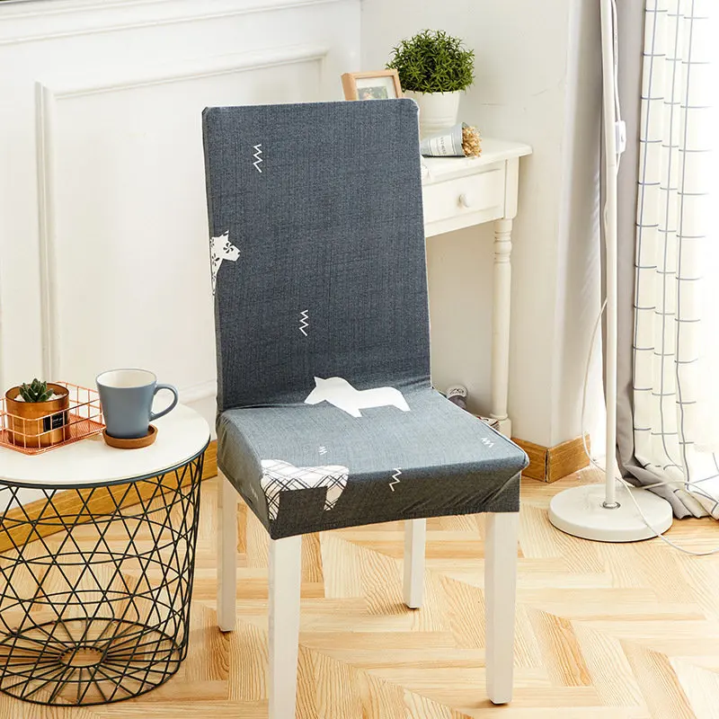 

Nordic Style Anti-dirty Chair Cover Spandex For Wedding 10 Colors Dining Chair Covers Restaurant Decor Seat Covers Slipcover
