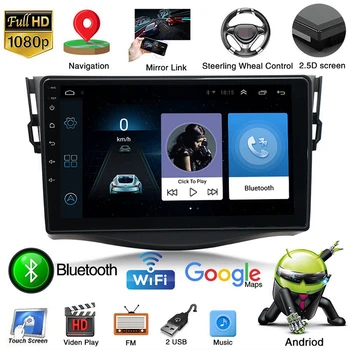 

Wifi 1+16G/2+32G 2din Android 9.1 Car Multimedia Player for Toyota RAV4 2007-2011 Navigation 9" Touch Screen Auto Gps FM Camera