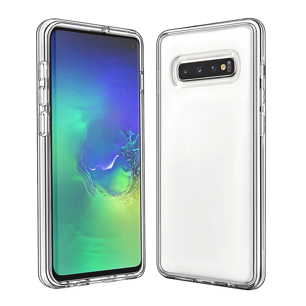 Double Case For Samsung Galaxy S10 Cover For Samsung Galaxy S10 Plus Bumper TPU Clear Case 2