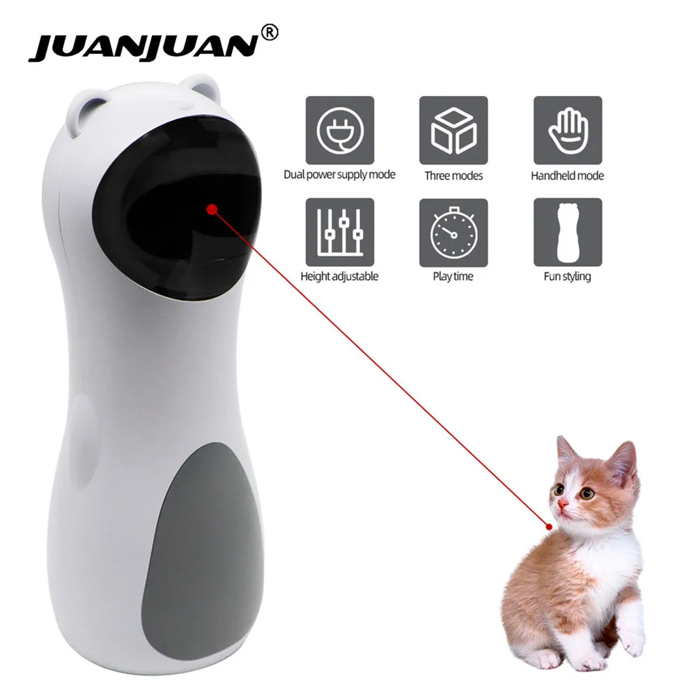 

Automatic Cat Toys Interactive Smart Teasing Pet LED Laser Funny Toy Multi-Angle Exercise Training Entertaining Toys for Cat 50%