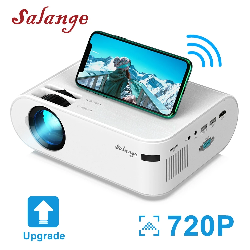 Salange P62 мини проектор 3000 люмен 720P светодиодный видео для Мобильный телефон