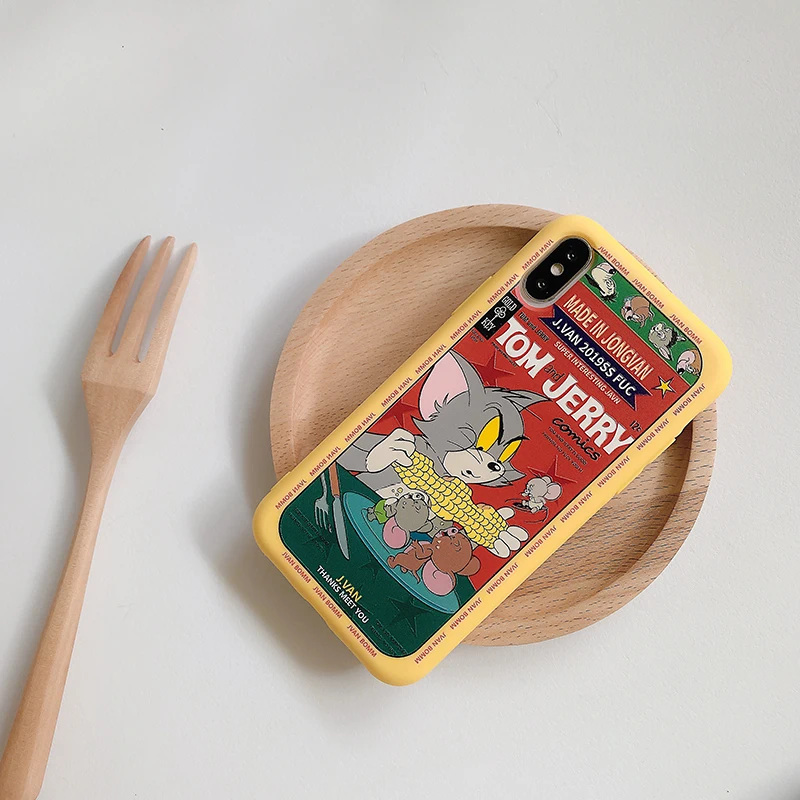 Мягкий силиконовый чехол для телефона Tom and Jerry Bugs Bunny для Apple iPhone 6 Plus 7plus 8 8plus X XS XR MAX 11 Pro, чехол с котом