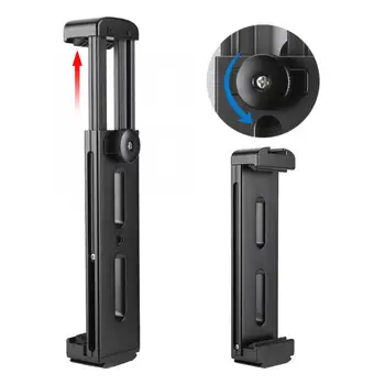 

Ulanzi Aluminum Tablet Tripod Mount w Cold Shoe Mount Pad Clip Bracket Holder Stand 1/4 Screw for iPad Pro Mini Tablets Tripod