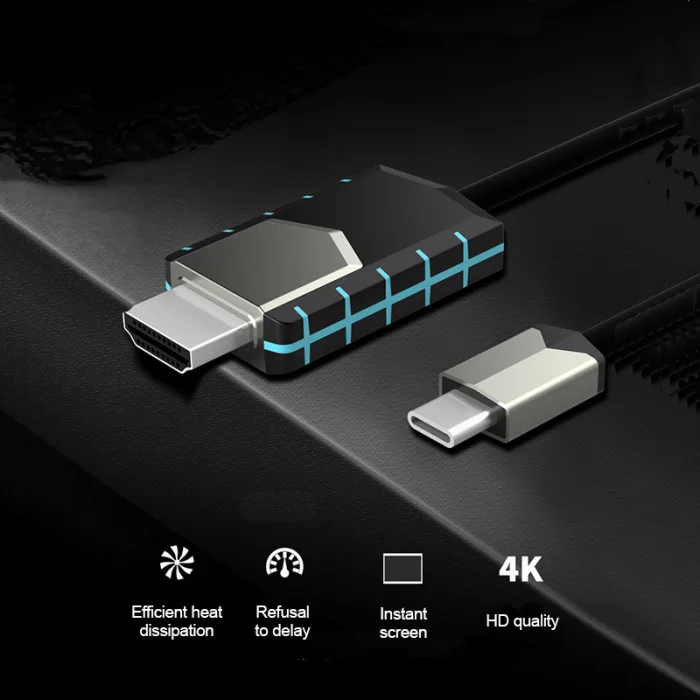 Адаптер usb type-C к HDMI 4K 30HZ 2M кабель преобразования для мобильных ПК OD889