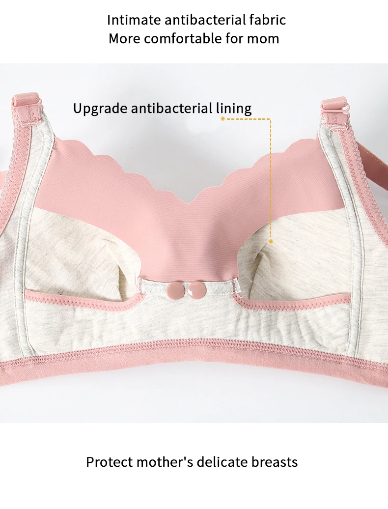 Breast Feeding Bra Pregnant Women's Underwear Anti Sagging Feeding Cotton  Pregnant Women's Bra Ultra-Thin Front Buckle In Summer - AliExpress