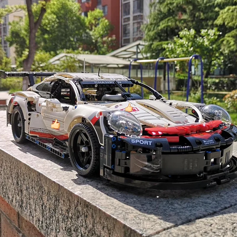 

Super Race Car Compatible Legolys 42096 GT Technic Speed Champions Vehicle Bugatti Set Building Blocks Toys for Children Gifts