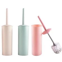 Постоянный тонкий компактный пластиковый унитаз щетка и держатель с крышкой для Ванная комната для хранения-крепкий, что обеспечивает глубокое очищение кожи