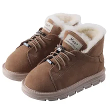 

New Winter Baby Snow Boots Unisex Leather Cute Boys Girls Shoes Warm Cotton Kids Sneakers Soft Bottom Toddler Baby Shoes