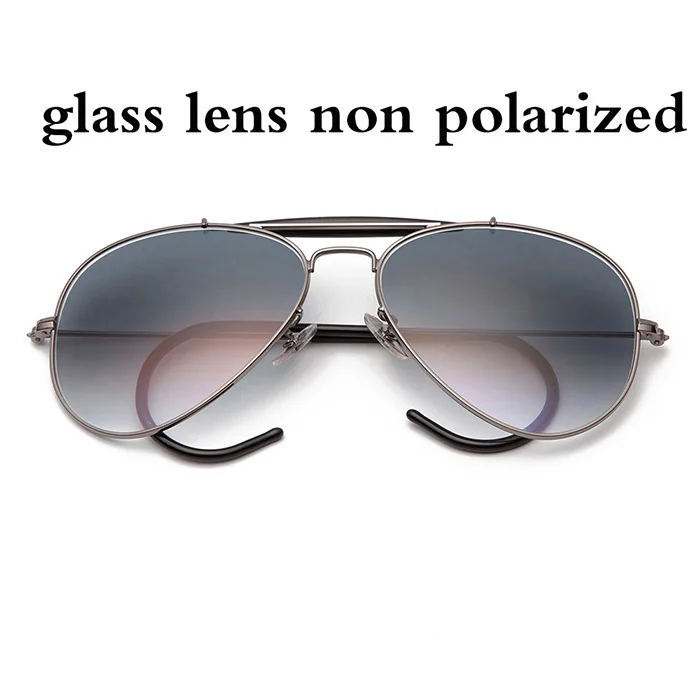 g grey glass lens Винтажные Солнцезащитные очки пилота для мужчин и женщин, зеркальные градиентные очки, поляризационные пластиковые линзы, солнцезащитные очки для вождения, oculos de sol, очки - Цвет линз: g grey glass lens