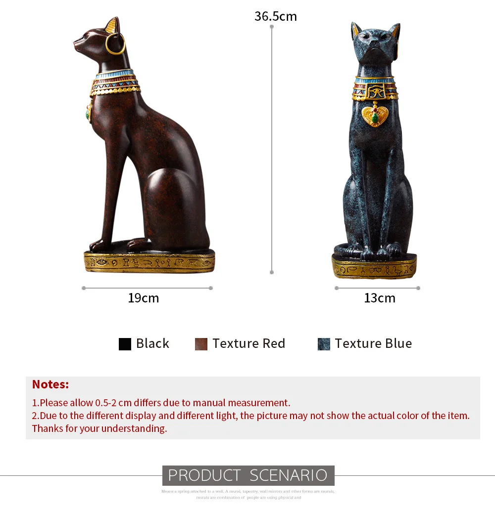 Egyptian Cat resin craft vintage home decor Modern Vintage Baster goddess god pharaoh figurine statue for table ornaments Gift