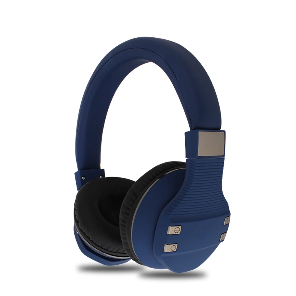Blue Новые беспроводные наушники, Bluetooth гарнитура, складные, с шумоподавлением, стерео, игровые, для улицы, спортивные наушники с микрофоном для телефона - Цвет: Blue