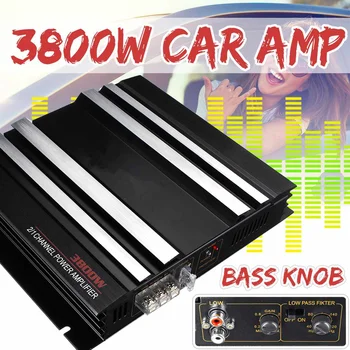 

3800W 12V Car Amplifier Multichannel Powerful Car Audio Subwoofer Aluminum Alloy Vehicle Power Stereo Amp Car Sound Amplifiers