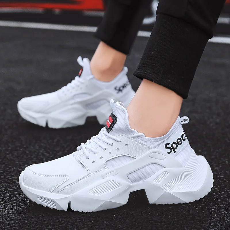 

INS Is the Fire of the Shoe MEN'S SHOES Thick Bottomed Extra High Breathable Korean-style Trend Versatile Network Shoes Spring D