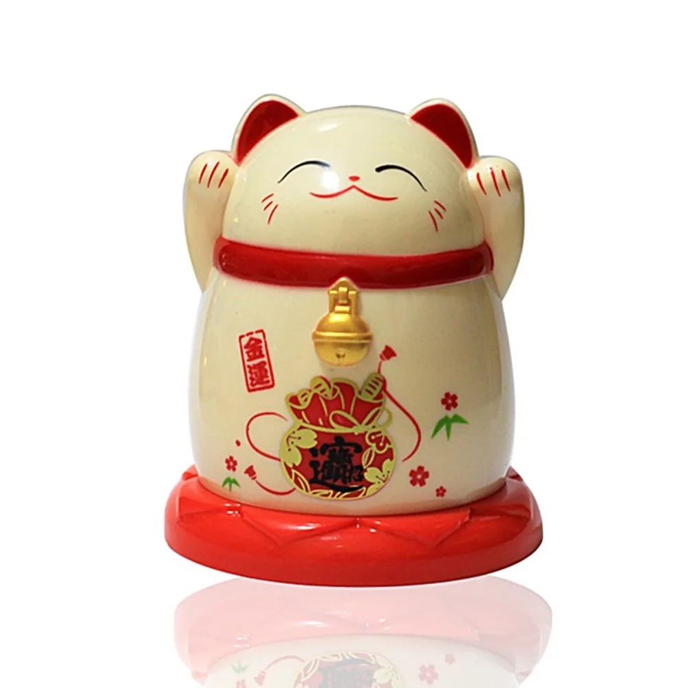 Китай lucky cat Диспенсер Для Зубочисток коробка держатель пластиковые ящики для хранения гостиной кухонные аксессуары дома фэн шуй декоративные