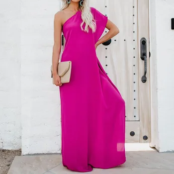 

Boho Summer Sexy Club Travel Beach Party Black Women Long Dresses Batwing Sleeve Split Plain African Fashion Chic Female Dress