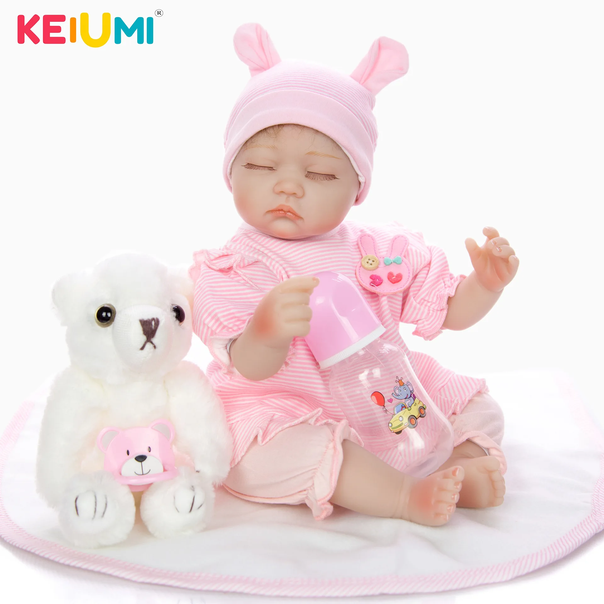 

Keiumi 17-Inch Reborn Baby Doll Reborn Baby Soft Silicone Model Infant Hot Selling
