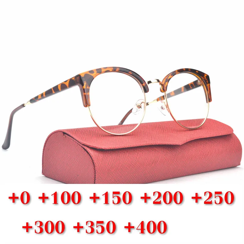 Ретро леопардовые синие световые блокирующие очки для чтения, мужские и женские брендовые дизайнерские негабаритные круглые очки для дальнозоркости+ 1,0 NX