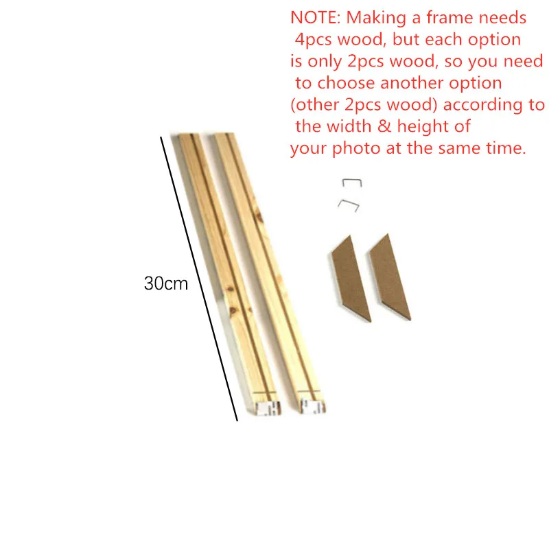 2pcs wood 30cm A603 Домашние фоторамки настенная фоторамка деревянный Плакат рамка DIY деревянная Картина на холсте рамка для живописи маслом стены искусства кадра фото фоторамка - Цвет: 2pcs wood 30cm A603