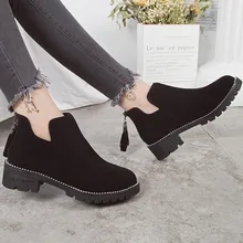 Модные кроссовки; женские ботильоны с круглым носком; повседневные короткие ботинки на квадратном каблуке; прогулочная обувь; повседневная женская обувь