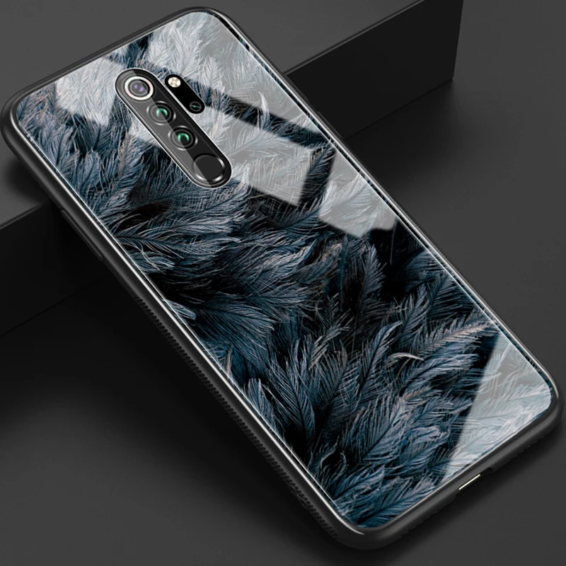 Мраморный чехол для телефона xiaomi redmi note 8 pro 8 t, чехол из закаленного стекла для xiaomi redmi note 8t t8 note8 pro, глянцевый чехол с пятнами - Цвет: 6
