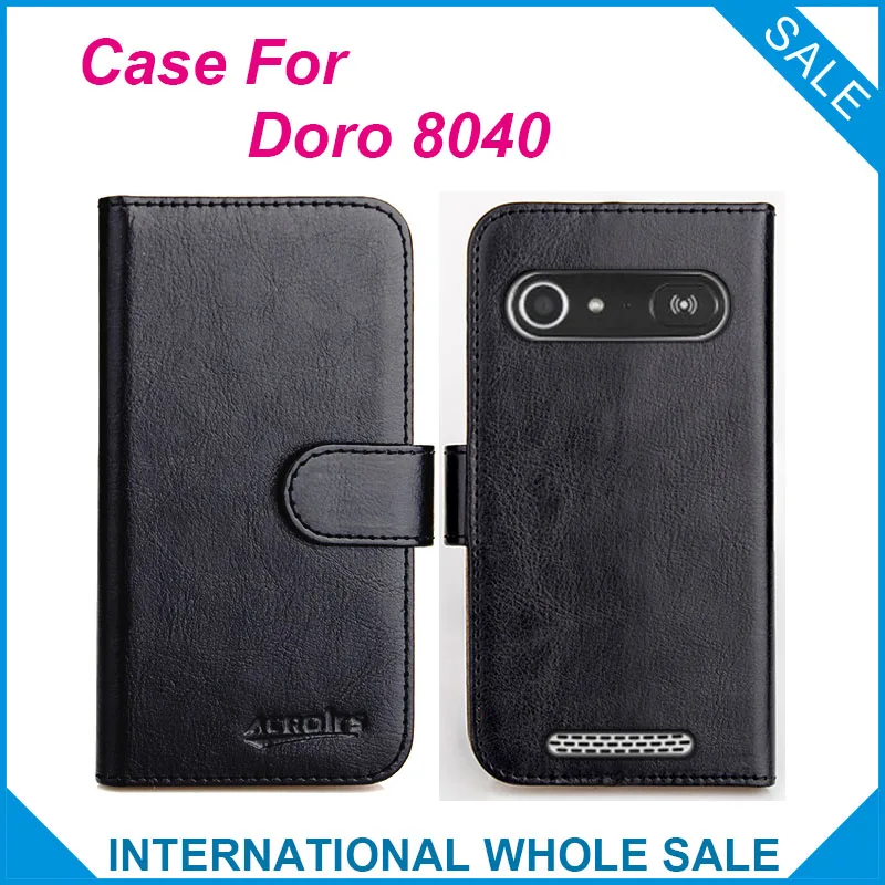 Оригинал! Чехол Doro 8040 6 цветов высококачественный кожаный чехол кошелек с