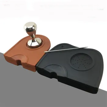 

S/M Size Silicone Coffee Tamper Mat Holder Espresso Maker Support Base Non Slip Flexible Corner Mat Barista Coffee Tea Bar Tool