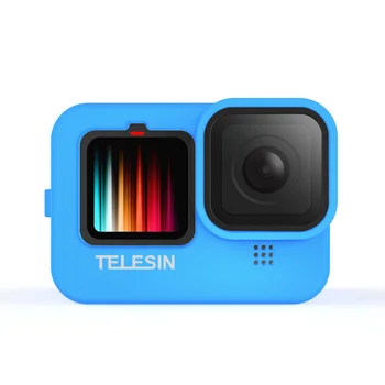 

TELESIN High Quality Gopro Hero 9 Silicone Protective Case + Lens Cover + Adjustable Lanyard for Hero9